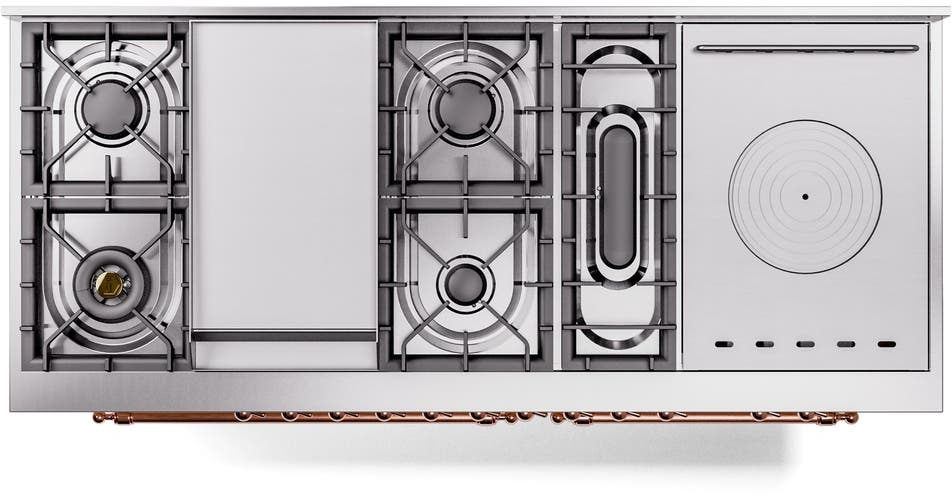 Ilve UP60FSNMPAWPLP Antique White With Copper Trim, Lp
