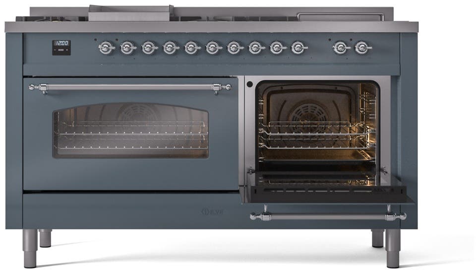 Ilve UP60FSNMPBGCLP Blue Grey With Chrome Trim, Lp