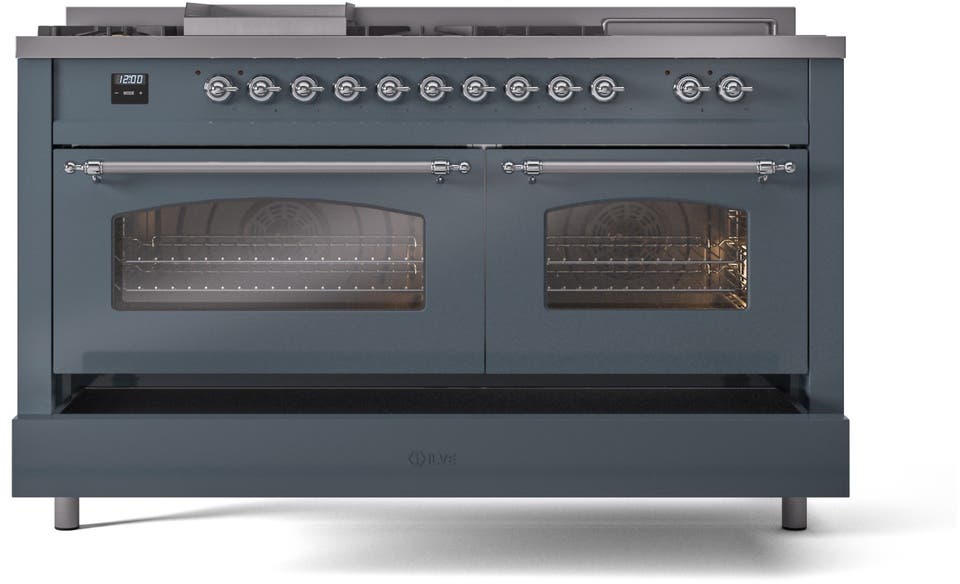 Ilve UP60FSNMPBGCLP Blue Grey With Chrome Trim, Lp
