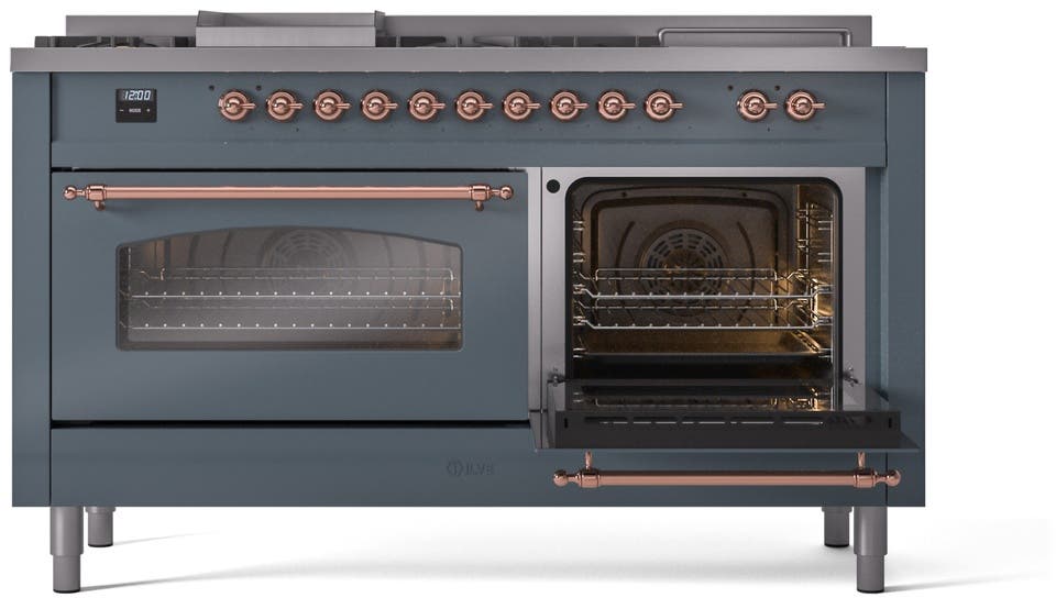 Ilve UP60FSNMPBGPLP Blue Grey With Copper Trim, Lp