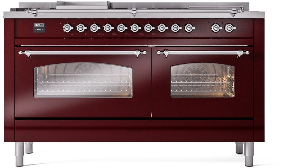 Ilve UP60FSNMPBUCLP Burgundy With Chrome Trim, Lp