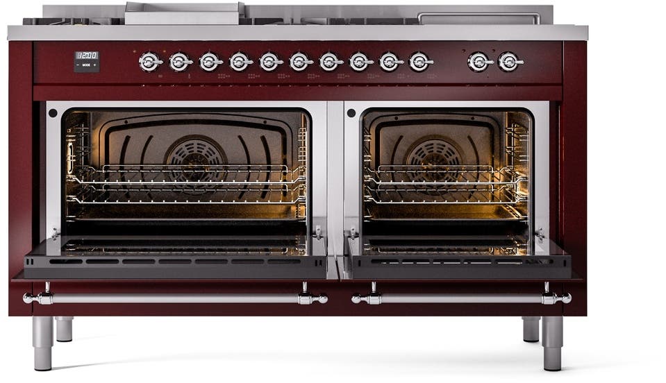Ilve UP60FSNMPBUCLP Burgundy With Chrome Trim, Lp