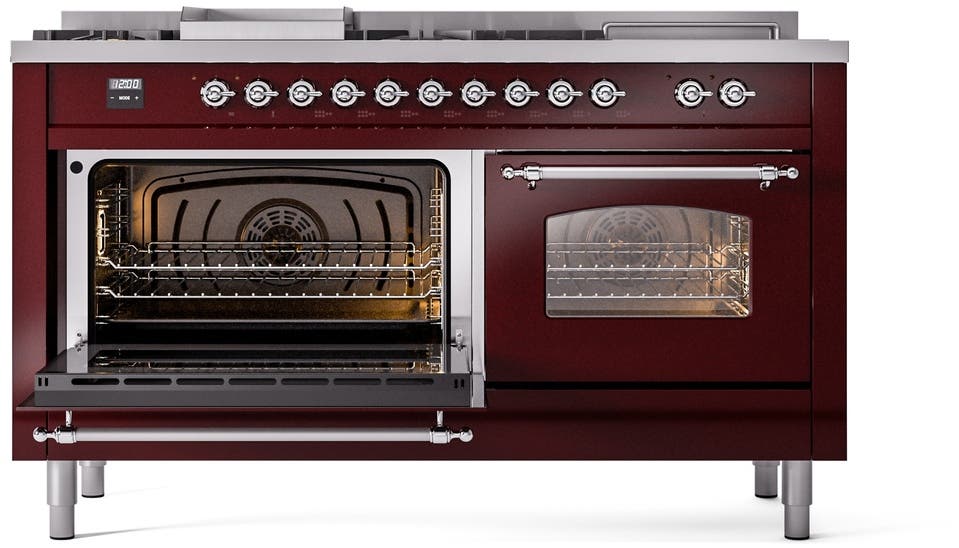 Ilve UP60FSNMPBUCLP Burgundy With Chrome Trim, Lp