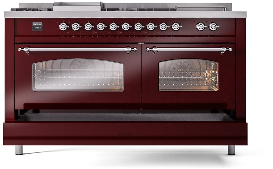 Ilve UP60FSNMPBUCLP Burgundy With Chrome Trim, Lp
