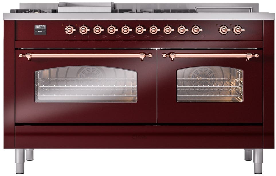 Ilve UP60FSNMPBUPLP Burgundy With Copper Trim, Lp