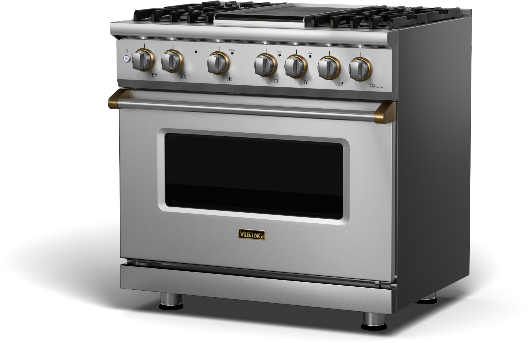 Viking VDR5364GSSBBLP Stainless With Brushed Brass, Liquid Propane