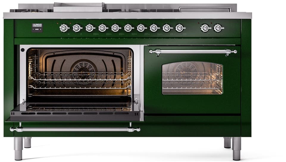 Ilve UP60FSNMPEGCLP Emerald Green With Chrome Trim, Lp