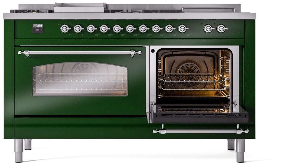 Ilve UP60FSNMPEGCLP Emerald Green With Chrome Trim, Lp