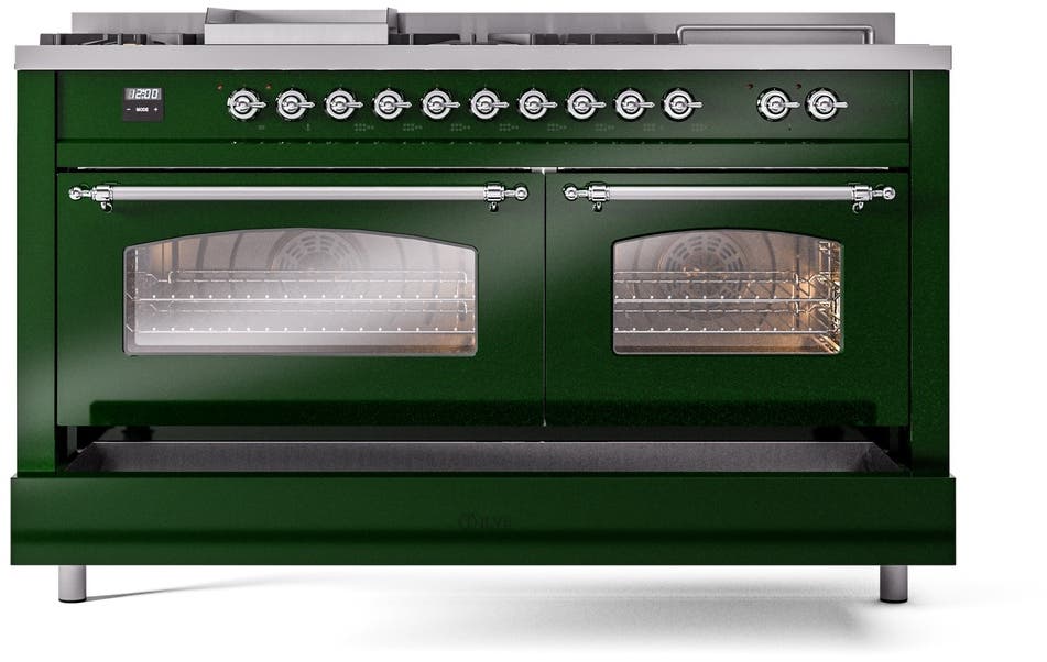Ilve UP60FSNMPEGCLP Emerald Green With Chrome Trim, Lp