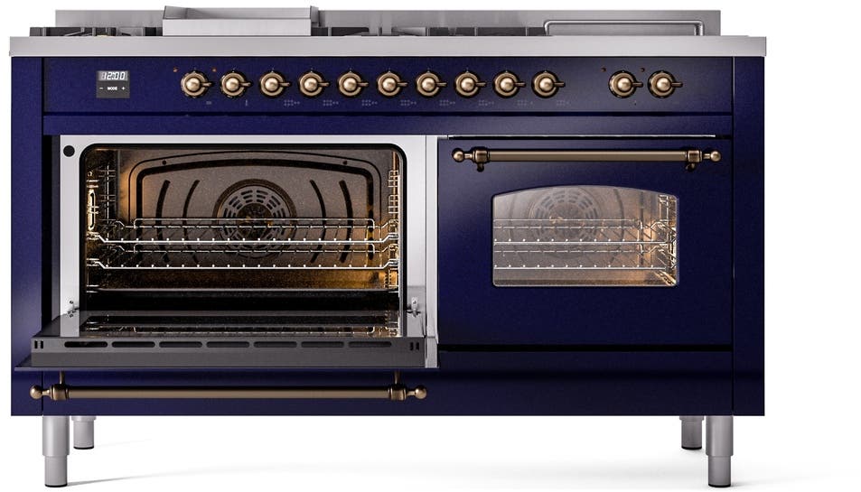 Ilve UP60FSNMPMBBLP Midnight Blue With Bronze Trim, Lp