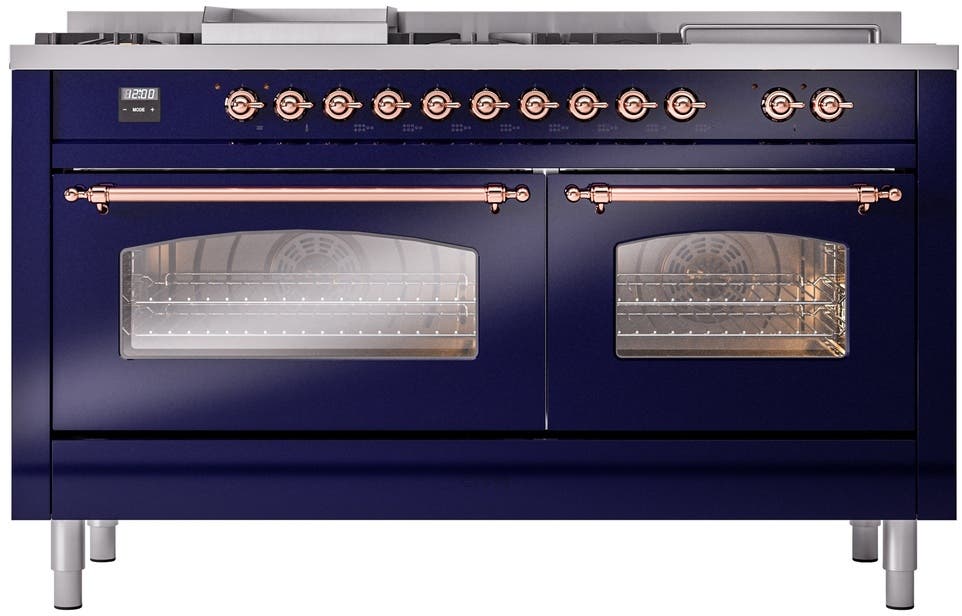 Ilve UP60FSNMPMBPLP Midnight Blue With Copper Trim, Lp