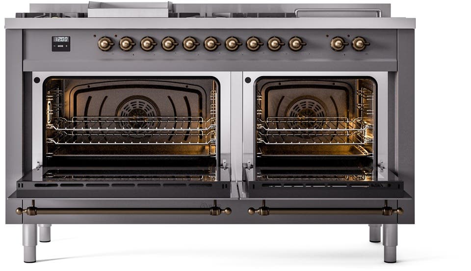 Ilve UP60FSNMPMGBLP Graphite Matte With Bronze Trim, Lp