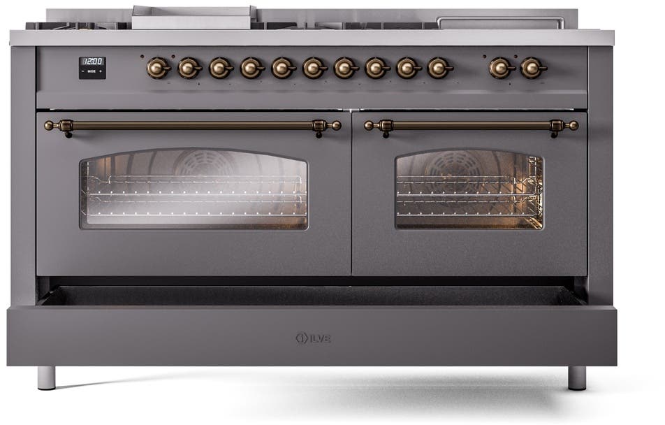 Ilve UP60FSNMPMGBLP Graphite Matte With Bronze Trim, Lp