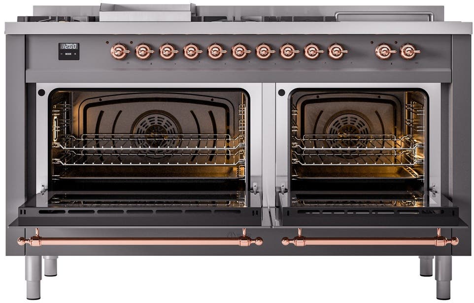 Ilve UP60FSNMPMGPLP Graphite Matte With Copper Trim, Lp