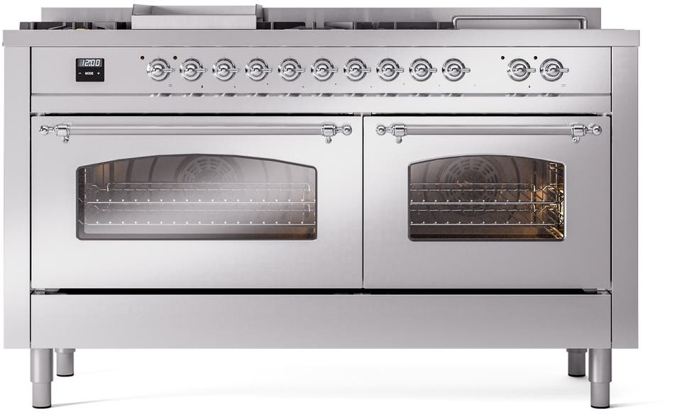 Ilve UP60FSNMPSSCLP Stainless Steel With Chrome Trim, Lp
