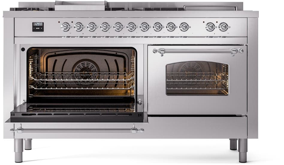 Ilve UP60FSNMPSSCLP Stainless Steel With Chrome Trim, Lp