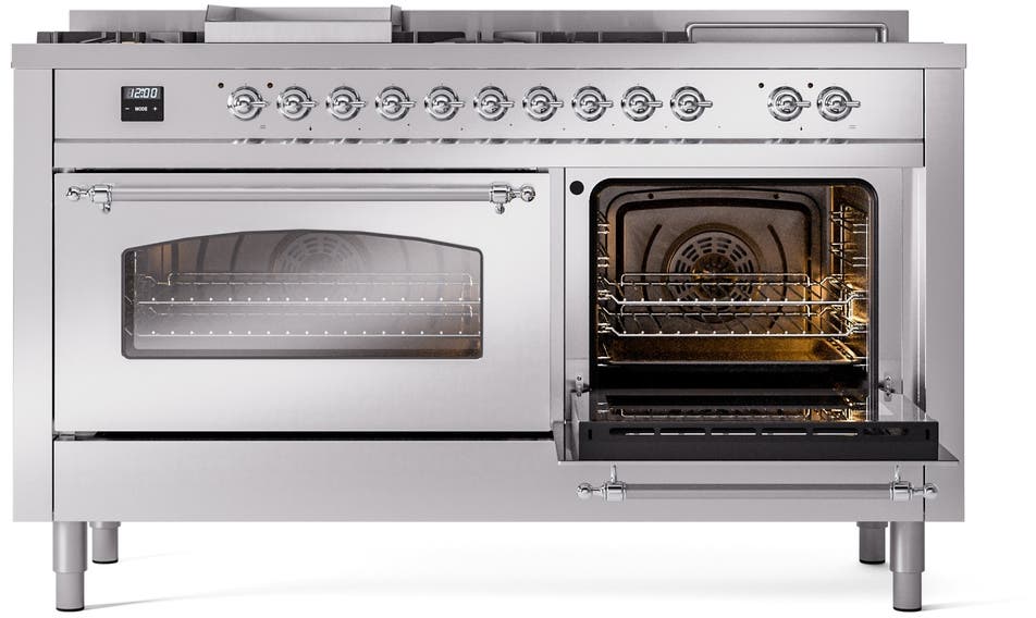 Ilve UP60FSNMPSSCLP Stainless Steel With Chrome Trim, Lp