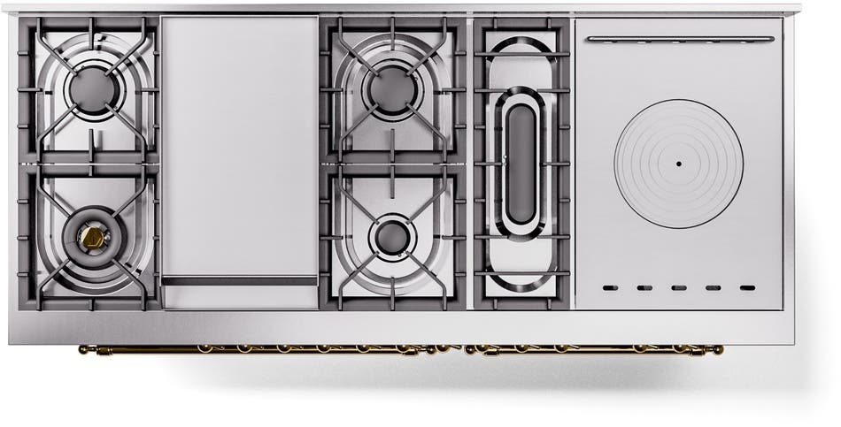 Ilve UP60FSNMPSSGLP Stainless Steel With Brass Trim, Lp