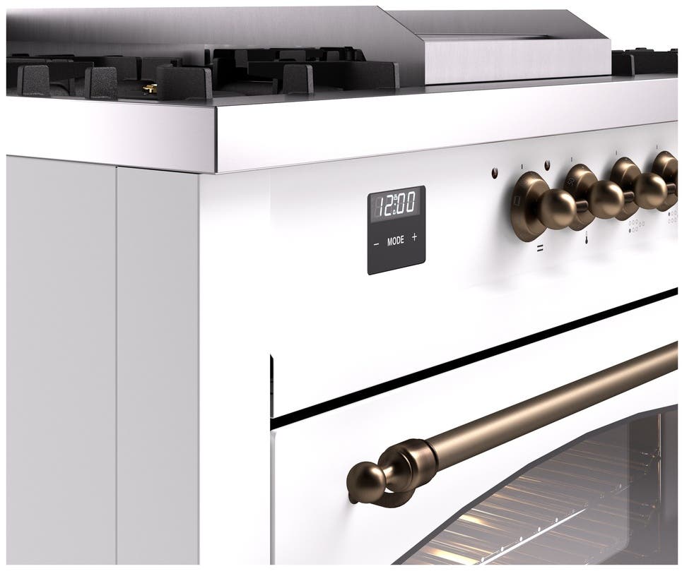 Ilve UP60FSNMPWHBLP White With Bronze Trim, Lp