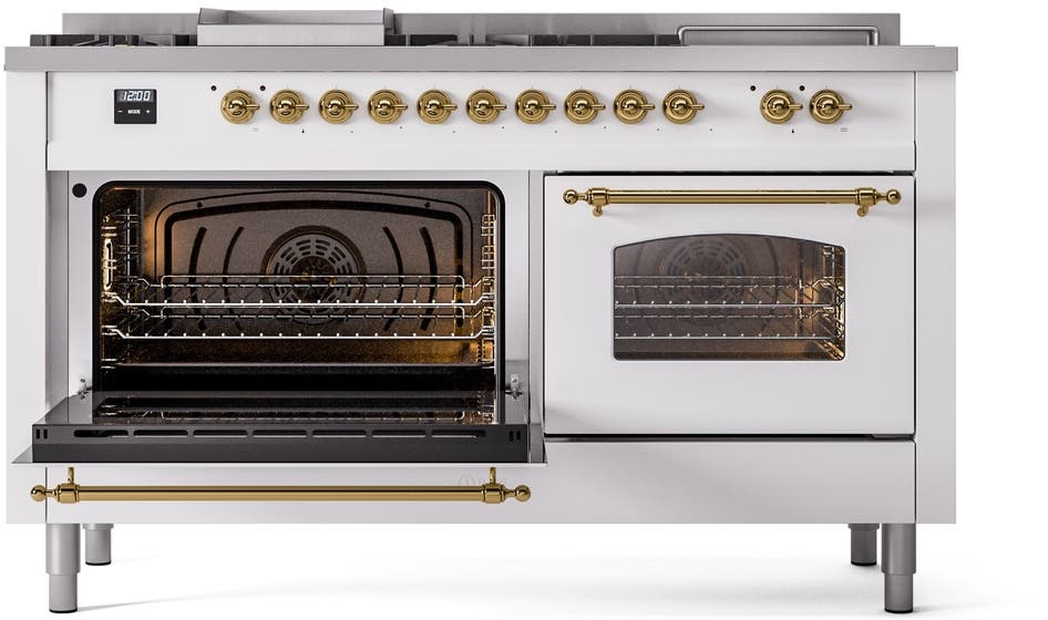 Ilve UP60FSNMPWHGLP White With Brass Trim, Lp
