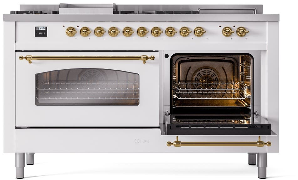 Ilve UP60FSNMPWHGLP White With Brass Trim, Lp