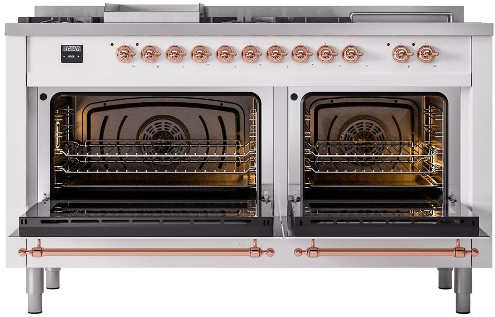 Ilve UP60FSNMPWHPLP White With Copper Trim, Lp