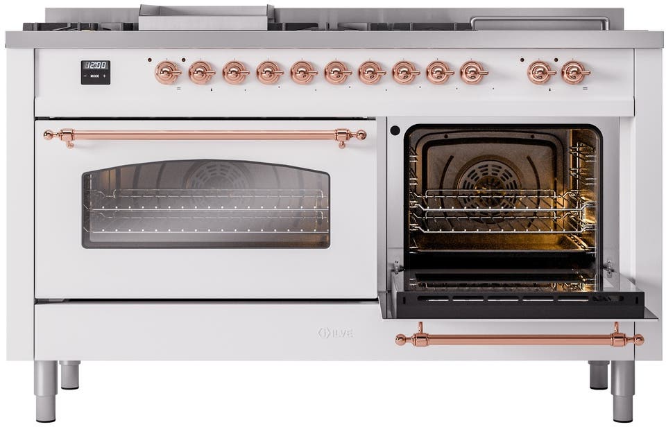Ilve UP60FSNMPWHPLP White With Copper Trim, Lp