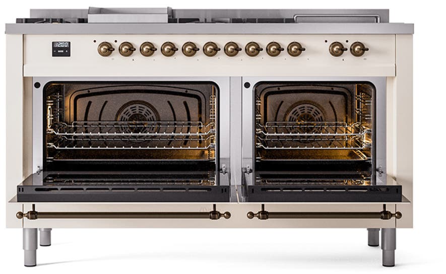 Ilve UP60FSQNMPAWB Antique White With Bronze Trim