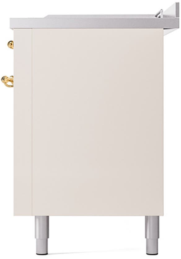 Ilve UP60FSQNMPAWG Antique White With Brass Trim