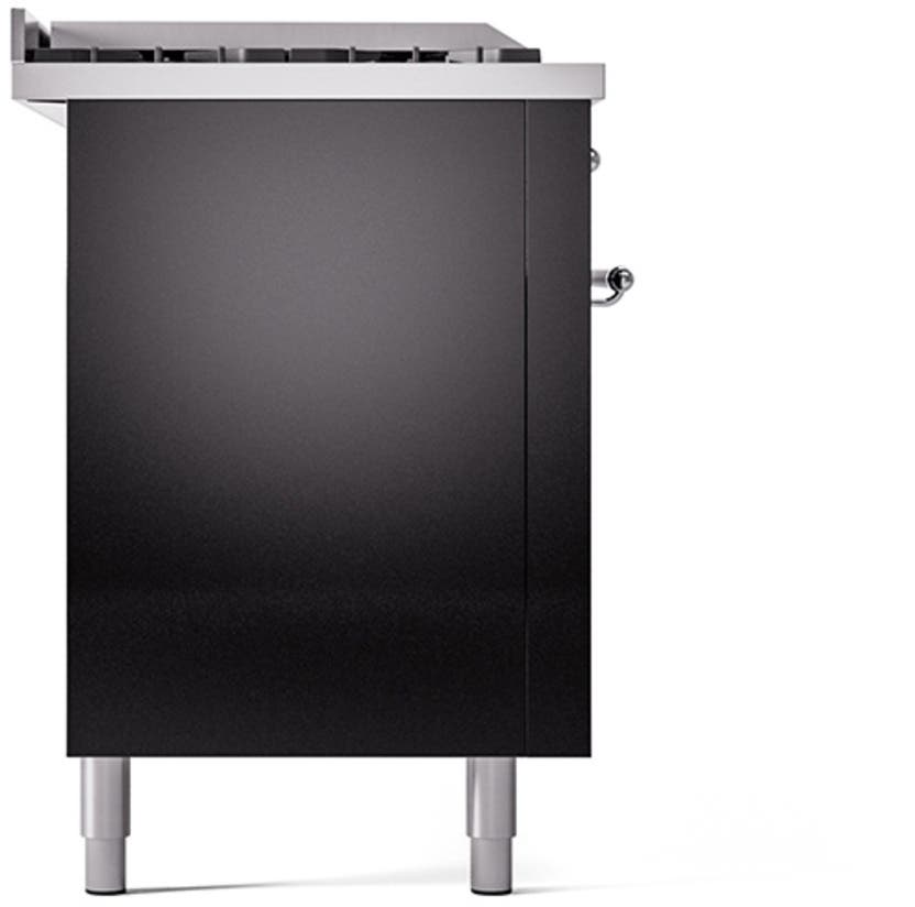 Ilve UP60FSQNMPBKC Glossy Black With Chrome Trim