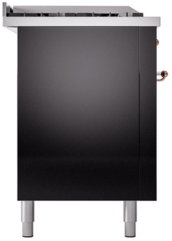 Ilve UP60FSQNMPBKPLP Glossy Black With Copper Trim, Lp