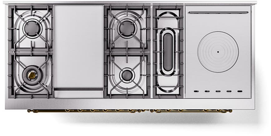 Ilve UP60FSQNMPEGG Emerald Green With Brass Trim