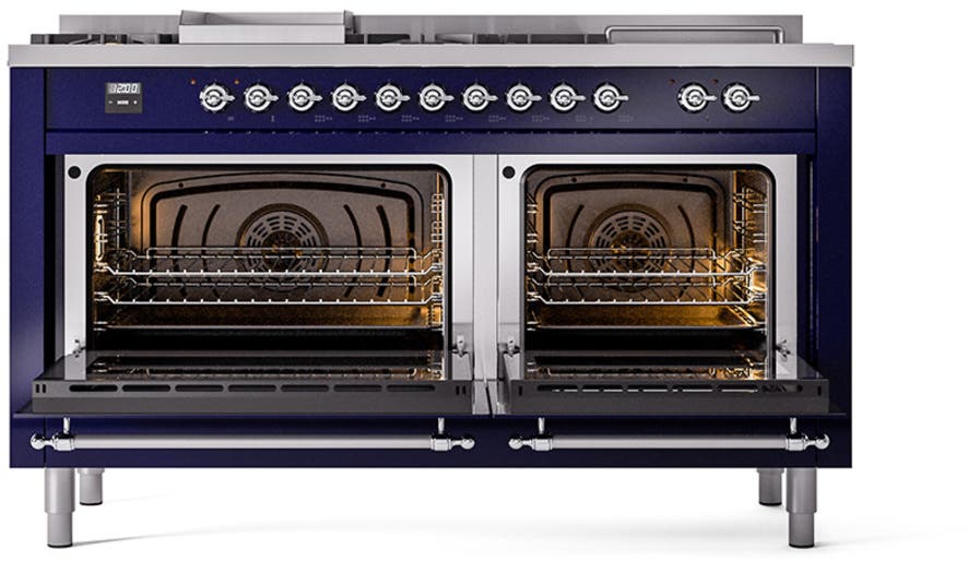 Ilve UP60FSQNMPMBCLP Midnight Blue With Chrome Trim, Lp