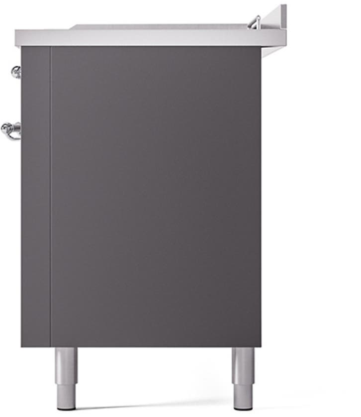 Ilve UP60FSQNMPMGC Graphite Matte With Chrome Trim
