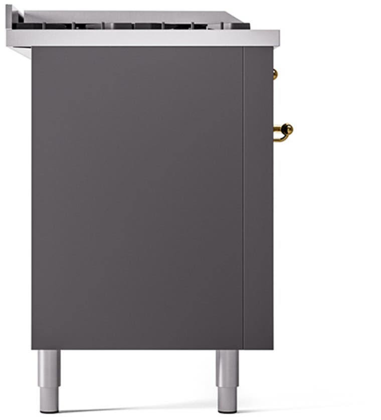 Ilve UP60FSQNMPMGG Graphite Matte With Brass Trim