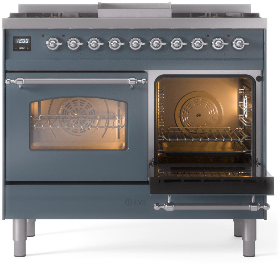 Ilve UPD40FNMPBGCLP Blue Grey With Chrome Trim, Lp