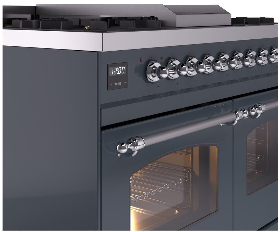 Ilve UPD40FNMPBGCLP Blue Grey With Chrome Trim, Lp