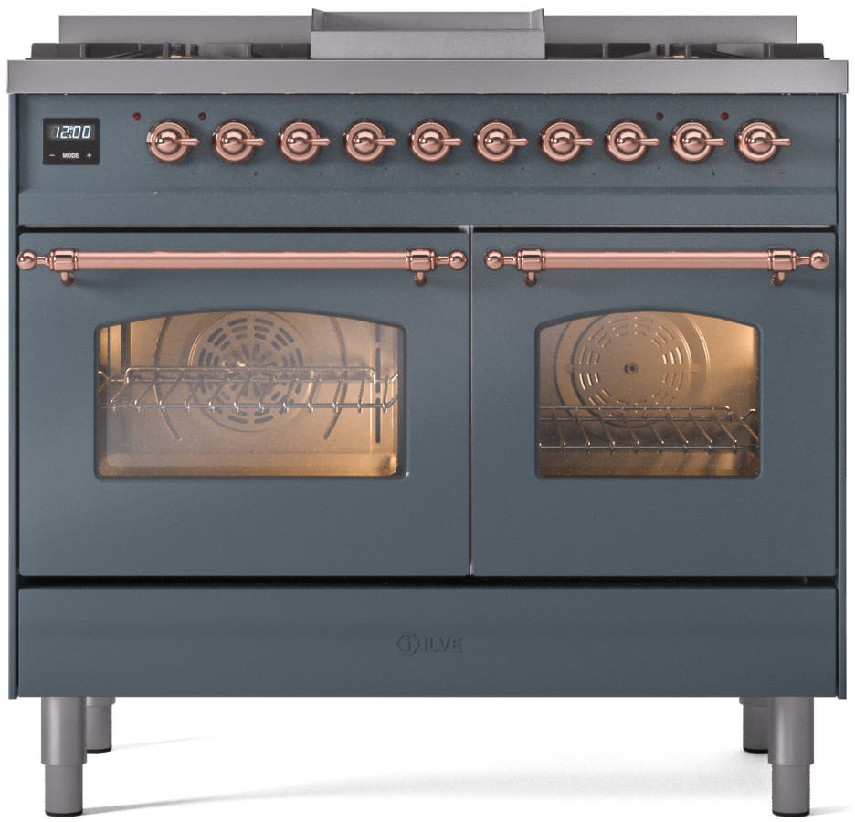 Ilve UPD40FNMPBGPLP Blue Grey With Copper Trim, Lp