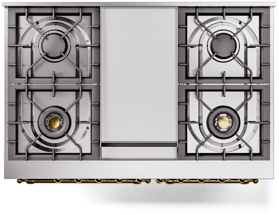 Ilve UPD40FNMPBUGLP Burgundy With Brass Trim, Lp