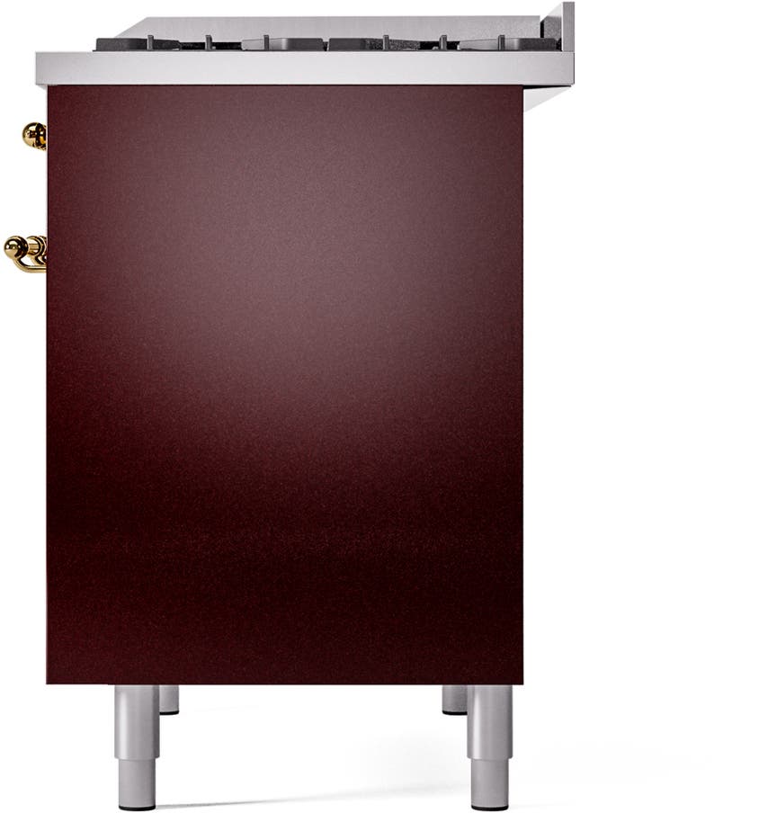 Ilve UPD40FNMPBUGLP Burgundy With Brass Trim, Lp