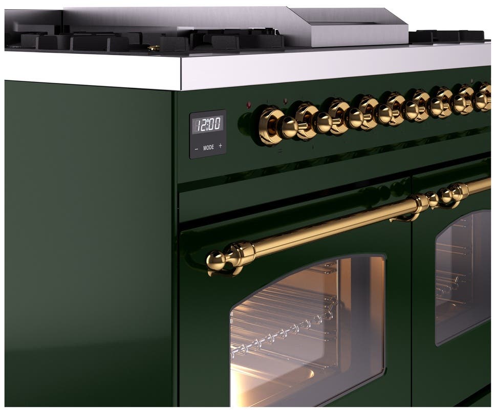 Ilve UPD40FNMPEGGLP Emerald Green With Brass Trim, Lp