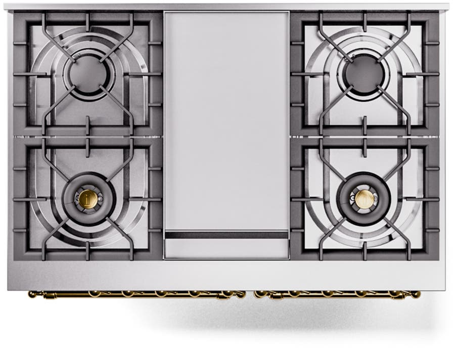 Ilve UPD40FNMPEGGLP Emerald Green With Brass Trim, Lp