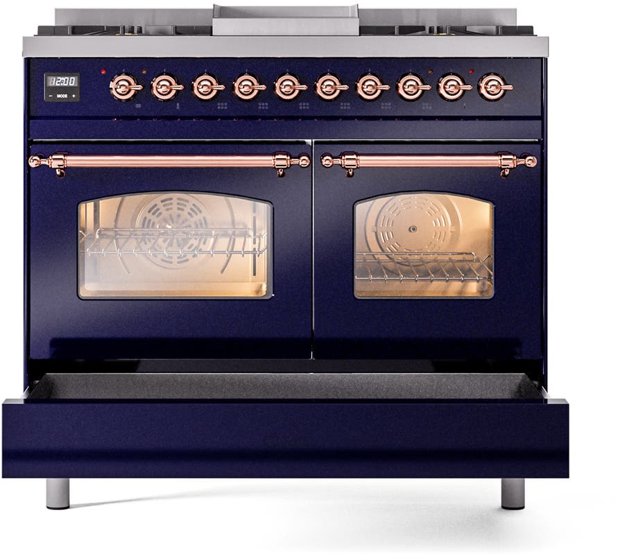 Ilve UPD40FNMPMBPLP Midnight Blue With Copper Trim, Lp