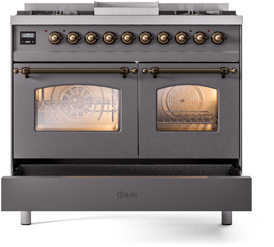 Ilve UPD40FNMPMGBLP Graphite Matte With Bronze Trim, Lp