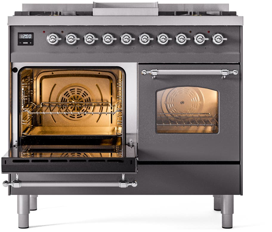 Ilve UPD40FNMPMGCLP Graphite Matte With Chrome Trim, Lp