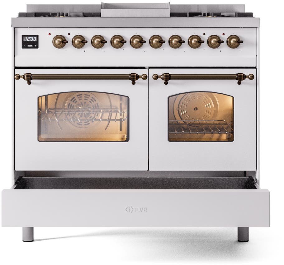 Ilve UPD40FNMPWHBLP White With Bronze Trim, Lp