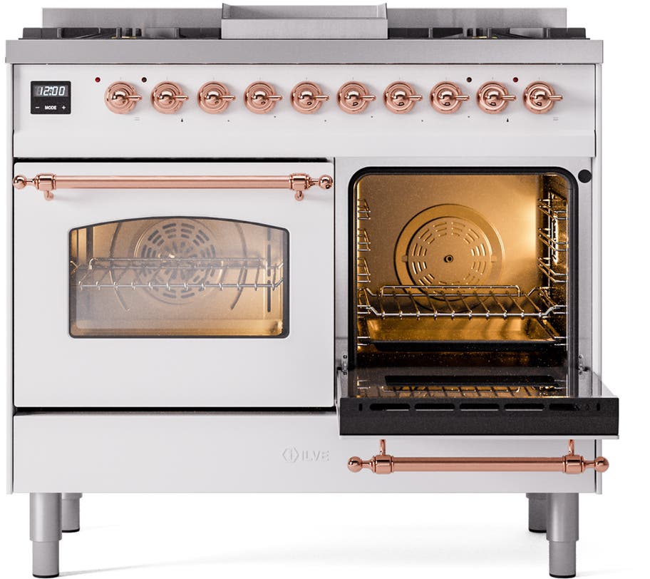 Ilve UPD40FNMPWHPLP White With Copper Trim, Lp