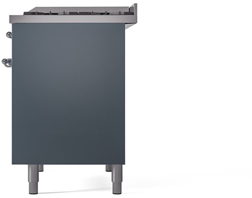 Ilve UPD40FQNMPBGC Blue Grey With Chrome Trim