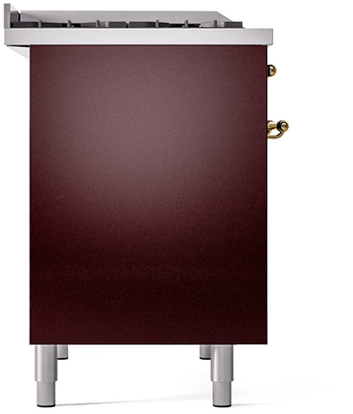 Ilve UPD40FQNMPBUGLP Burgundy With Brass Trim, Lp