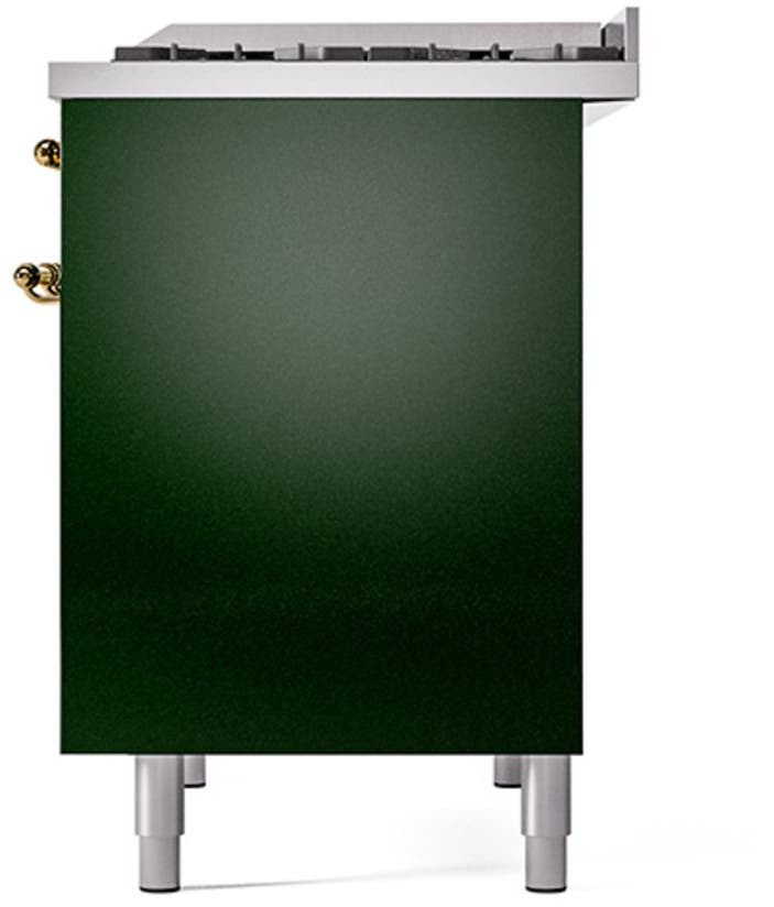 Ilve UPD40FQNMPEGG Emerald Green With Brass Trim